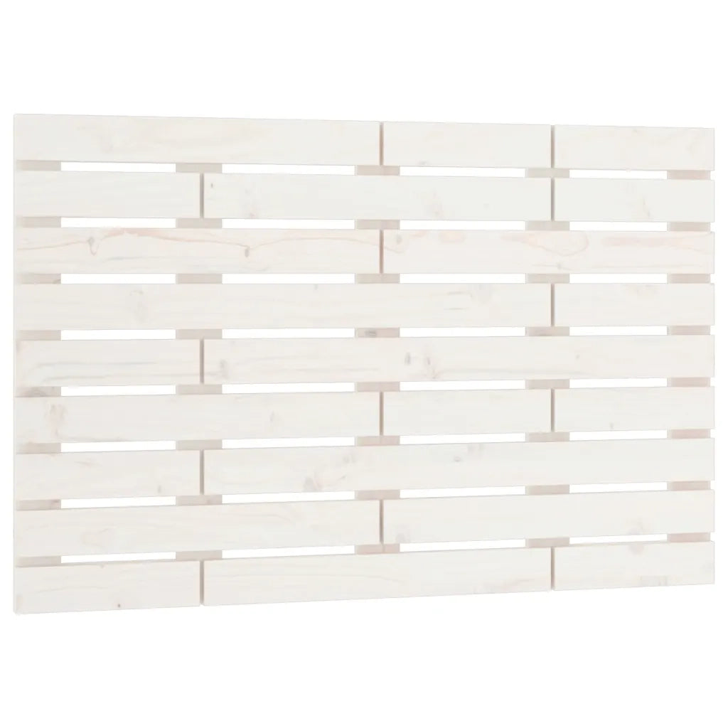 Testiera da Parete Bianca 96x3x63 cm in Legno Massello di Pino