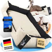 Honden letto robusto per grandi e piccoli cani, cuccioli e anziani - letto per cani, panca per cani, cuscino - colore scelto tra luce e scuro - dimensione medio-grande - modello con guaina di riempimento