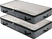 Opacchiabile Ripostigli Sotto Letto - 2 Pezzi per Abbigliamento e Coperte con Finestra Translucida e Maniglie