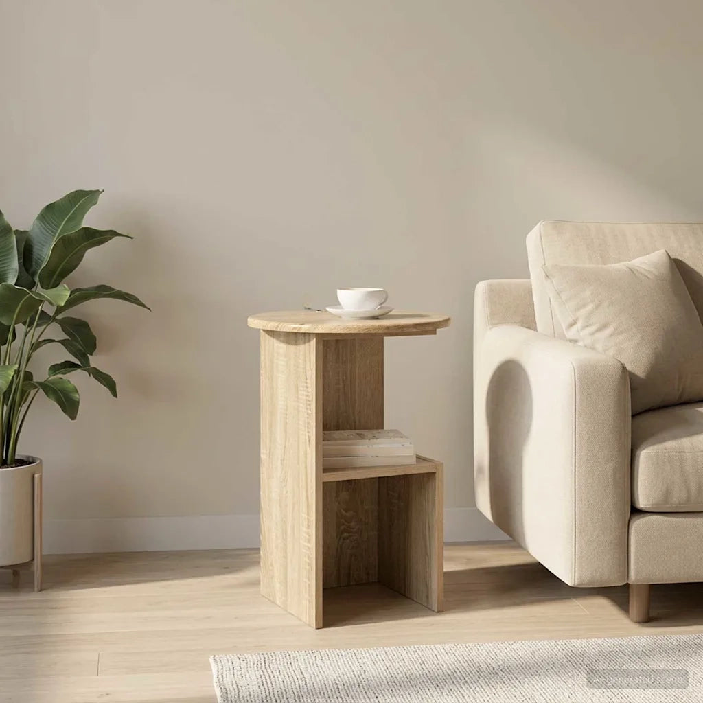 Tavolo laterale Rovere Sonoma Ø 39,5 x 55 cm 8001039