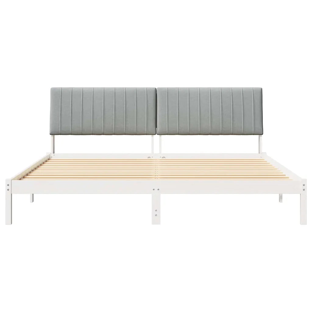 Struttura del letto Bianco 200 x 200 cm Pino massello 3394402