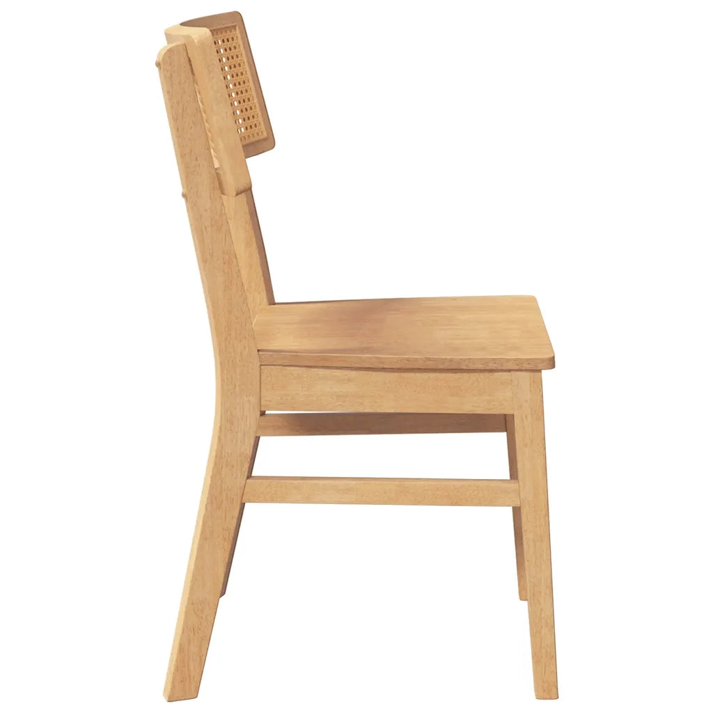 vidaXL Sedie da Pranzo 2 pz in Legno Massello di Hevea