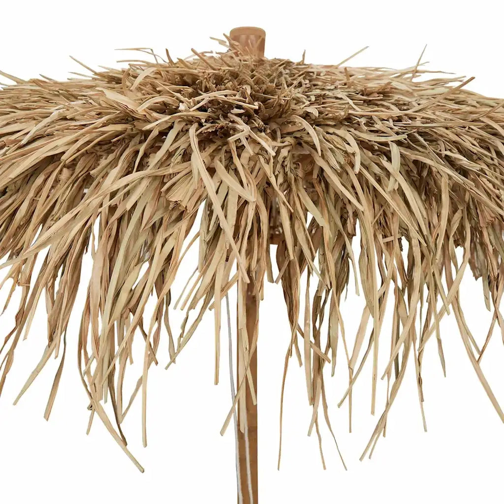 Parasole in Bambù con Copertura con Foglie di Banana 210 cm