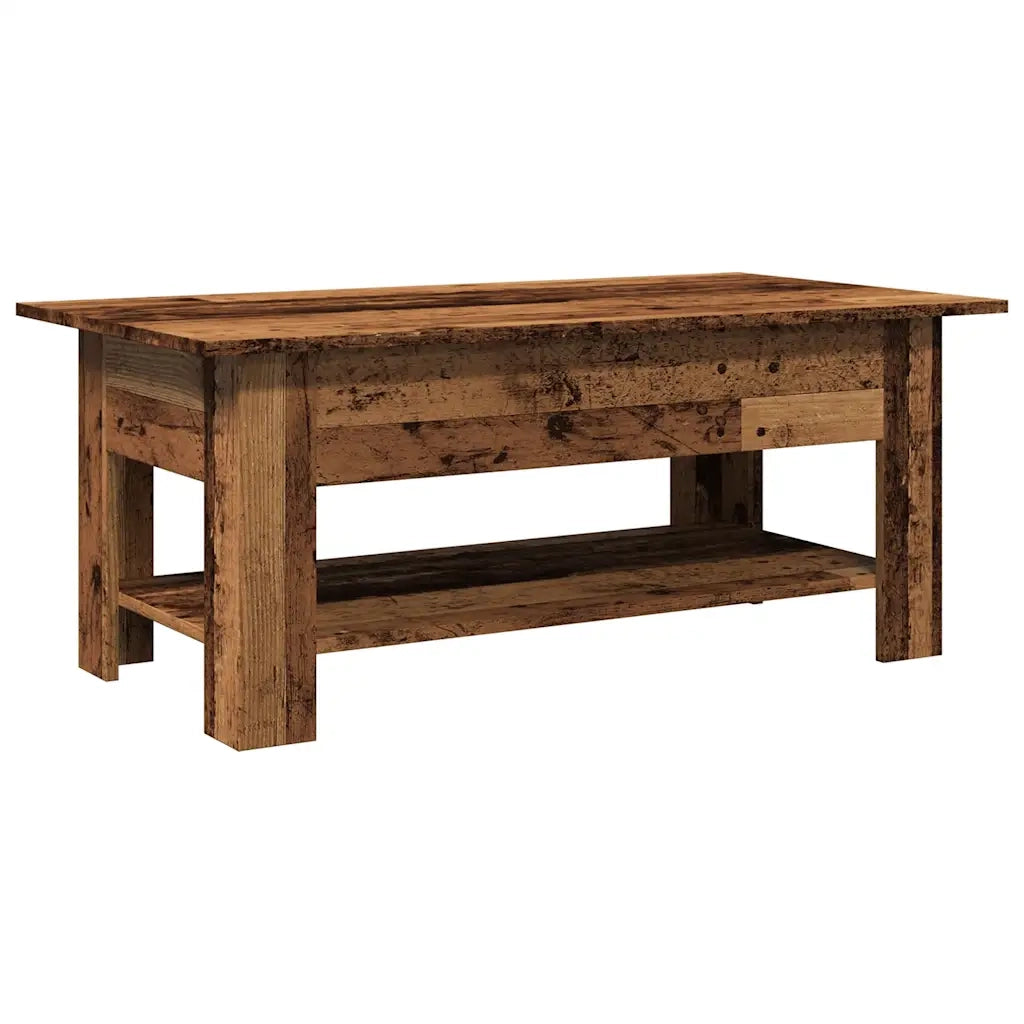 Tavolino da Salotto Legno Antico 102x55x42 cm Legno Multistrato