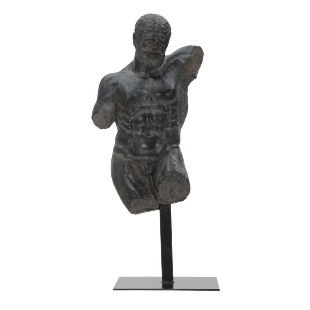 Scultura Museum Man busto maschile in resina effetto pietra
