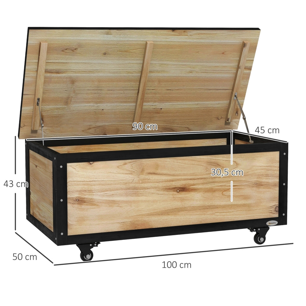 Cassetta da Giardino ¨C zephmum ¨C Naturale 100x50x43 cm