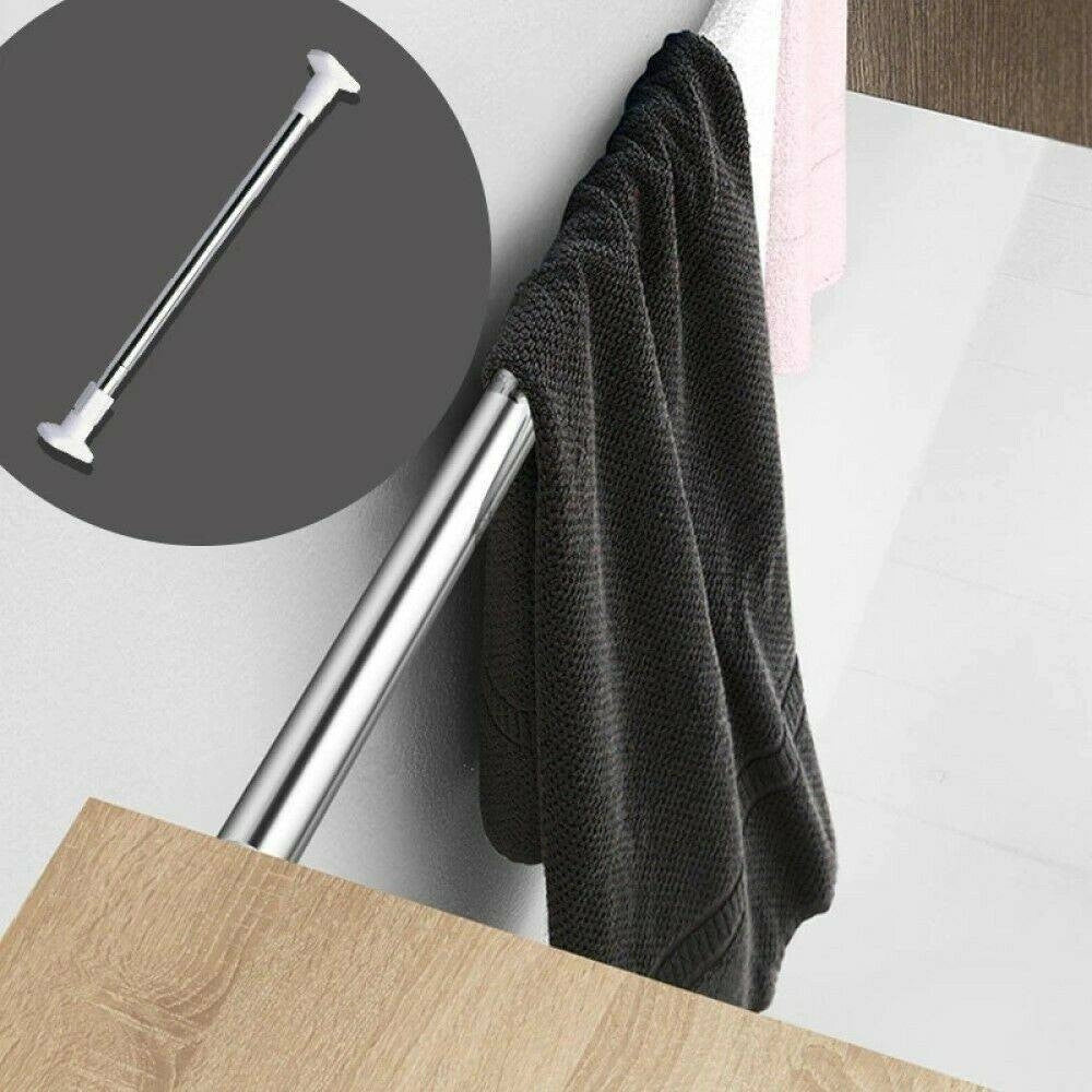 Trade Shop - Bastone Asta Tenda Doccia Barra Telescopica Da 160 Cm A 300 Cm In Acciaio -