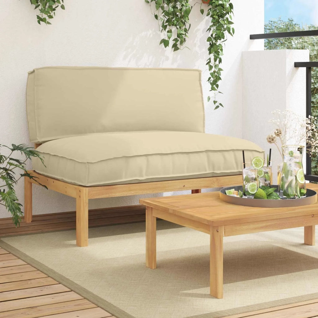 Set di divani Beige 120 x 92 x 69 cm Legno di Acacia Massello 3418209