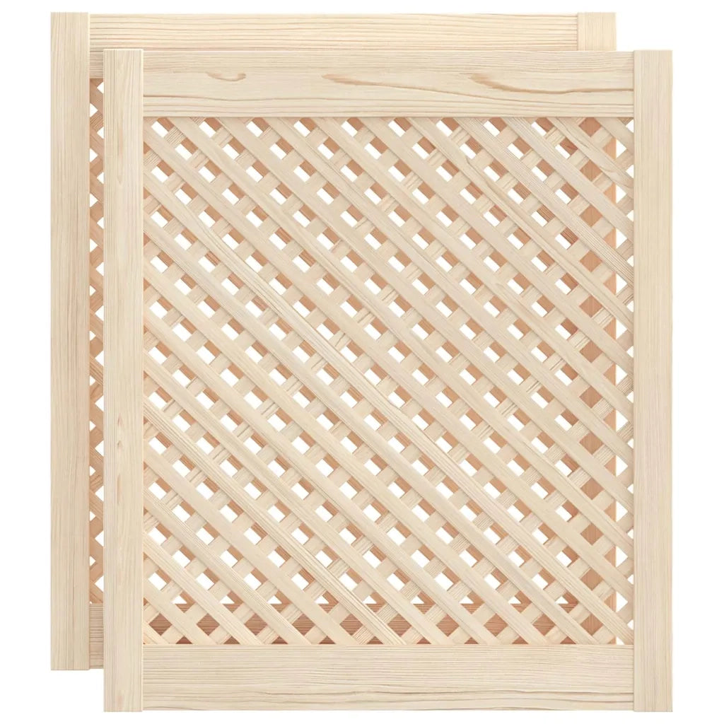 Ante con Design a Reticolo 2 pz 59,5x69 cm in Legno di Pinocod mxl 83897
