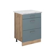 Vicco Mobiletto base per cucina Grigio-blu 60 cm PL Marmo