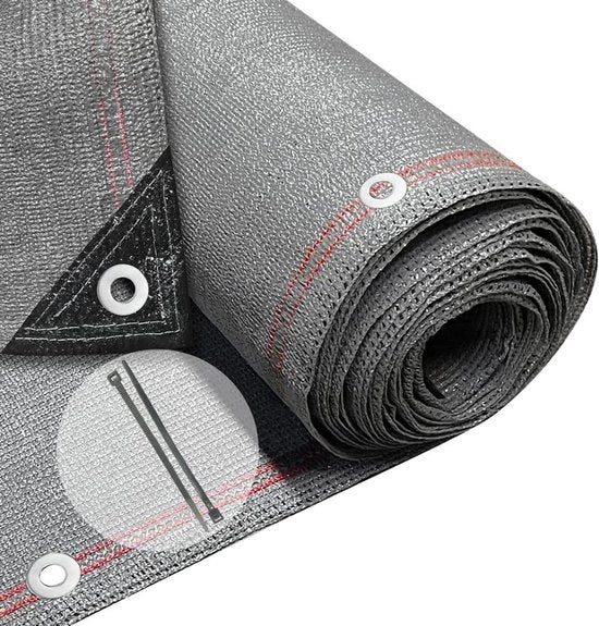 Tela di Protezione della Privacy Rete 18 × 10 m - 230 g/m² HDPE - 95% Tasso di Ombreggiamento - Resistente ai Raggi UV - Resistente alle Scalfitture - Grigio