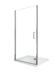 Parete Doccia Battente In Nicchia Vetro 8 mm Easy-clean Reversibile 84-88 REGOLABILE - H 200 CM - 8 MM