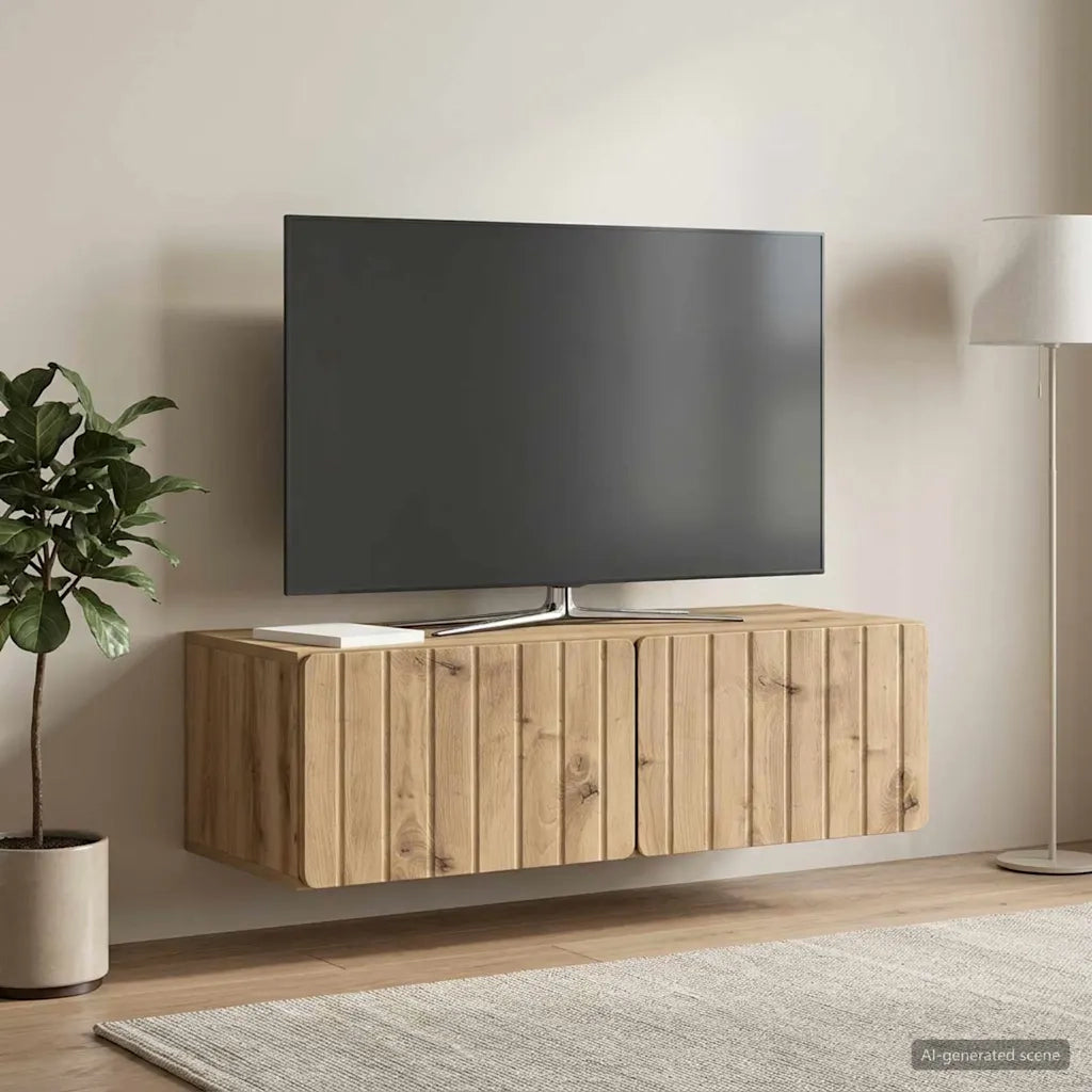 Mobile Porta TV da Muro Rovere Artigianale 98 x 41 x 30 cm 898364