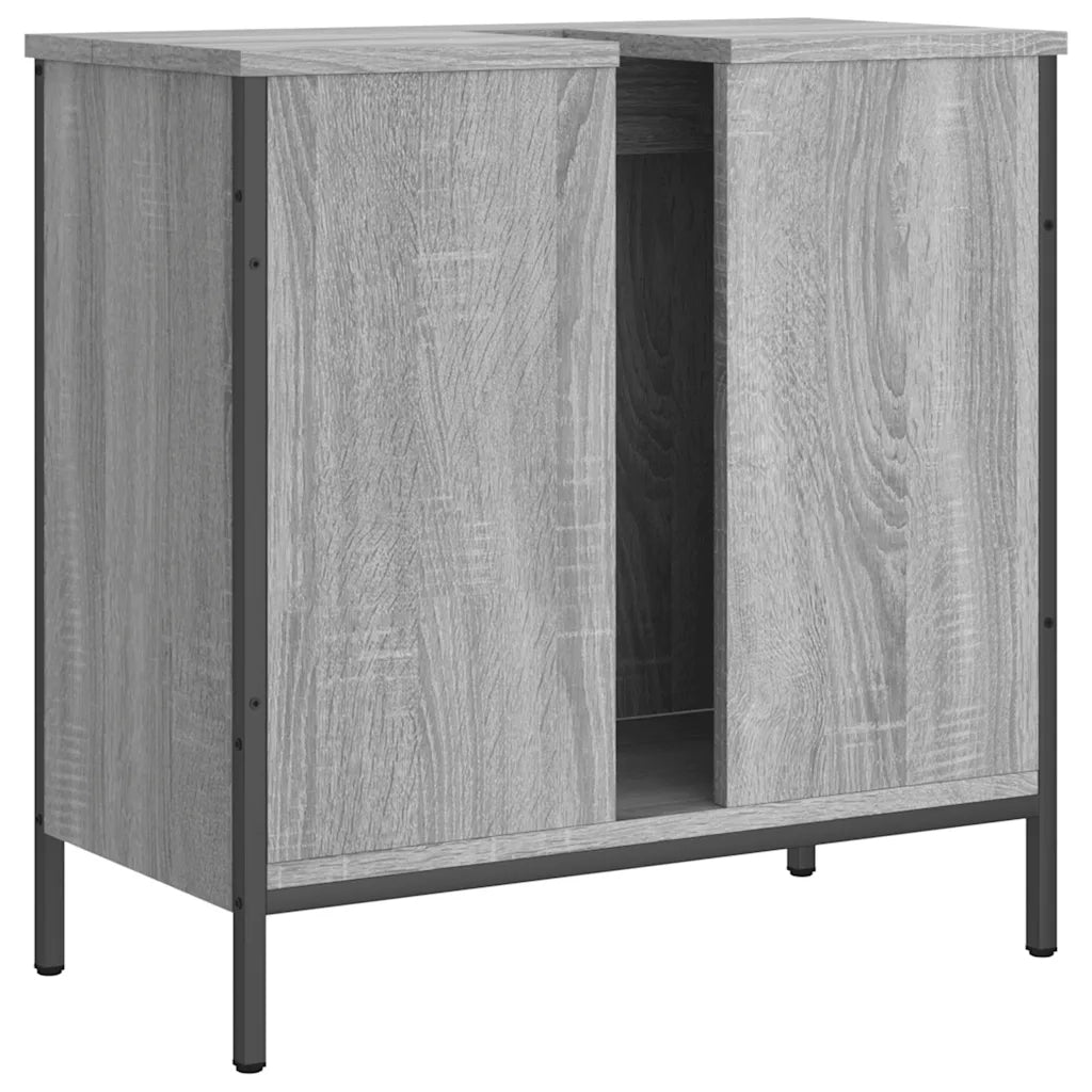 Mobile Lavabo Bagno Grigio Sonoma 60x30x60 cm Legno Multistrato 842449