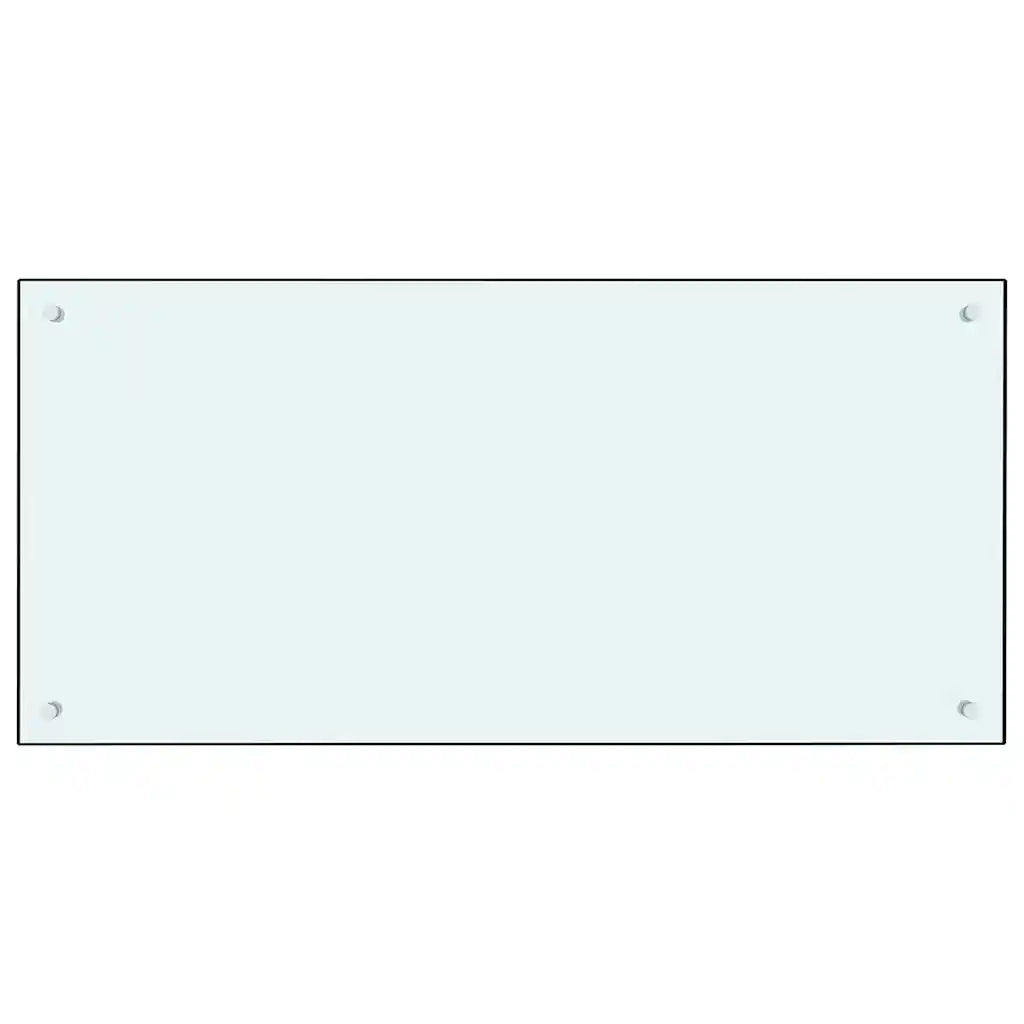 Schienale da cucina 2 pcs Bianco 100 x 50 cm vetro temperato 3415423