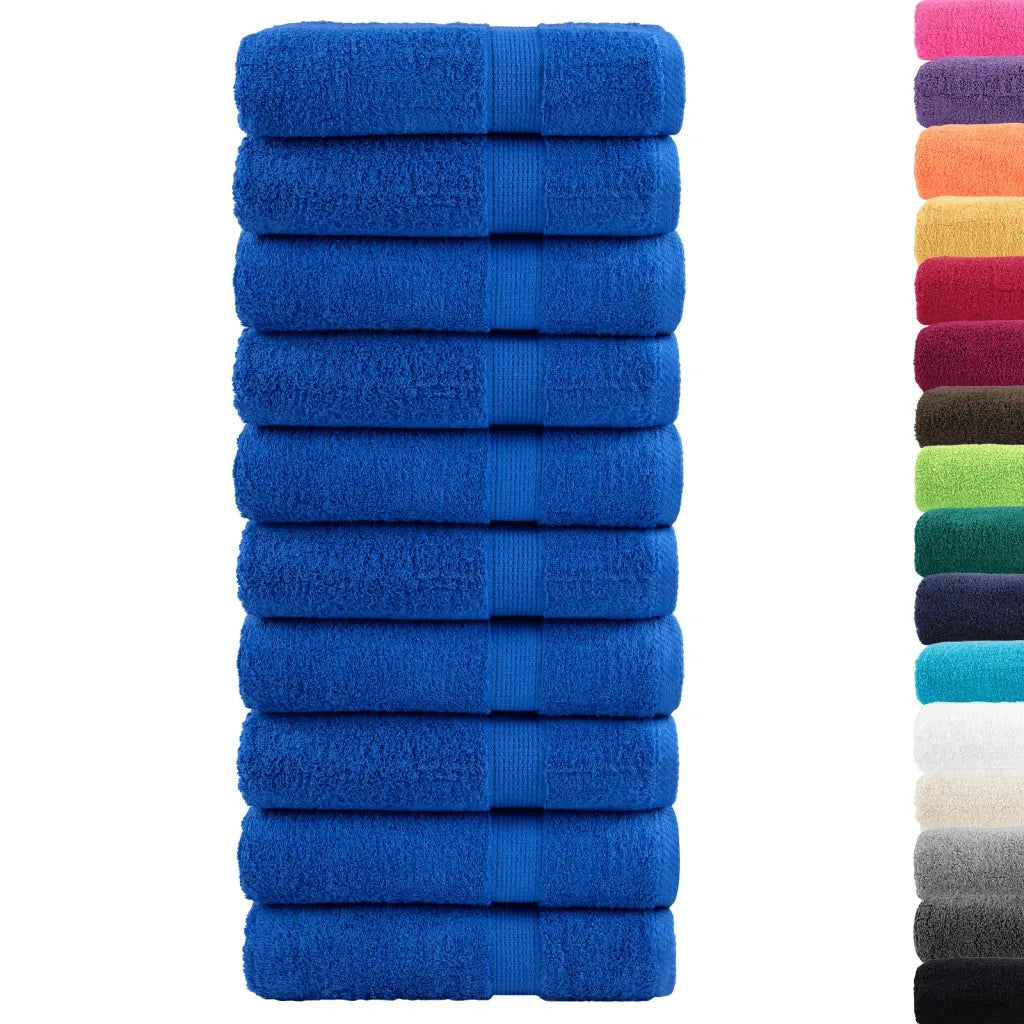 Asciugamani da doccia premium SOLUND 10 pezzi blu 70x140 cm 600 g/m² 137190