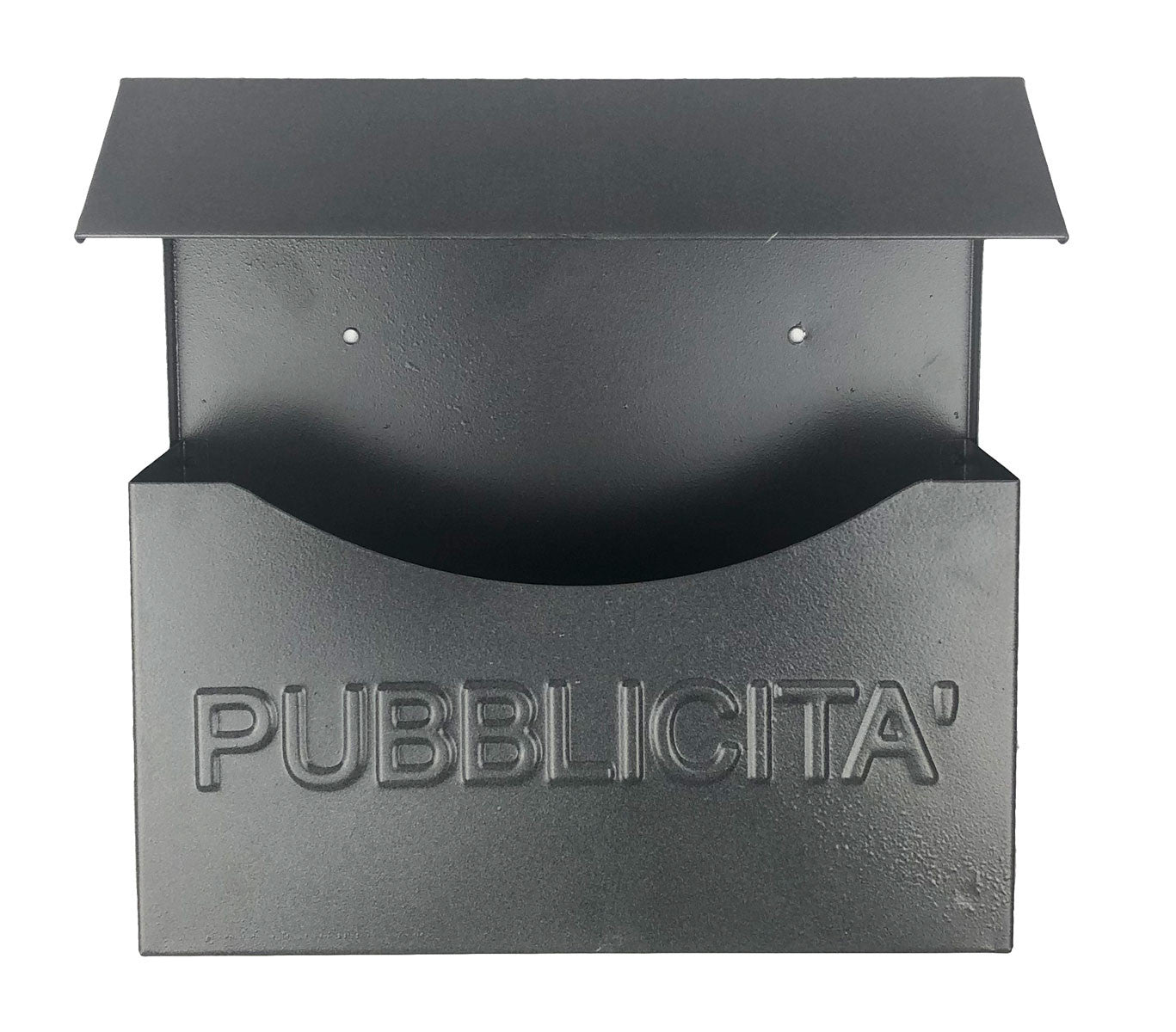 Cassetta Pubblicità 32x13x32 cm Artigian con Pensilina in Ferro Nero