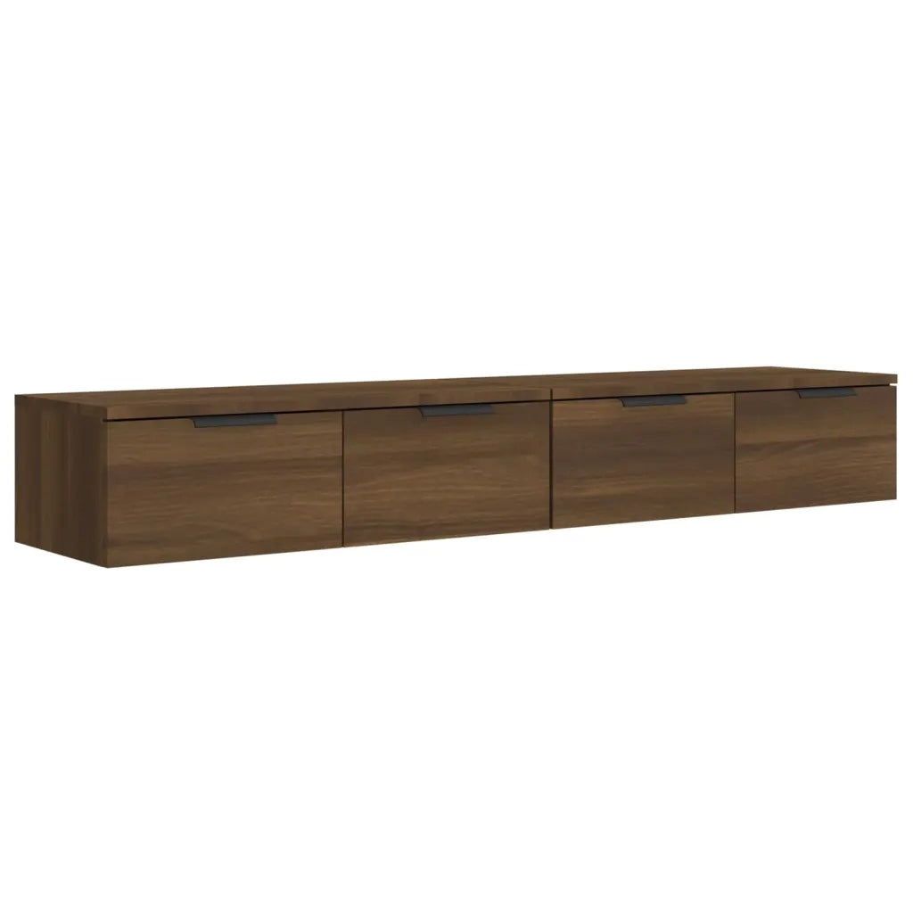 Mobili Pensili 2 pz Marrone Rovere 68x30x20cm Legno Multistrato cod mxl 32807