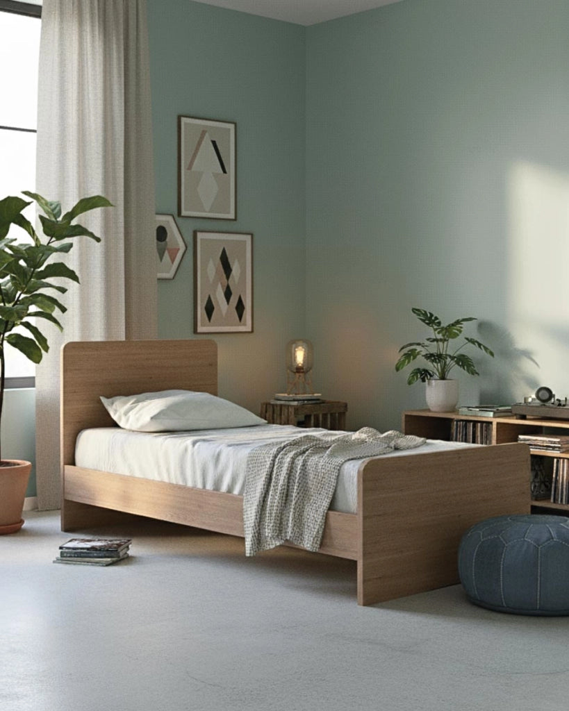 Letto easy con fascioni e pediera - Letto singolo 87 x 197 - Struttura Virginia - Rete e materasso esclusi_
