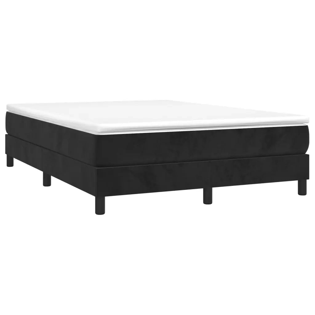 Struttura Letto a Rete a Molle Nero 140x200 cm in Velluto 3120774