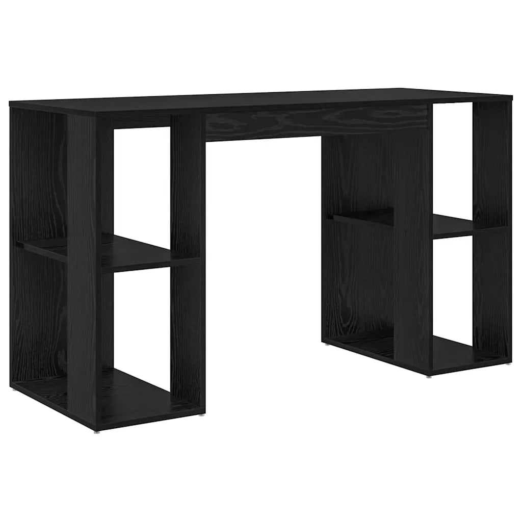 Scrivania Rovere Nero 130 x 50.5 x 75 cm Legno multistrato 869499