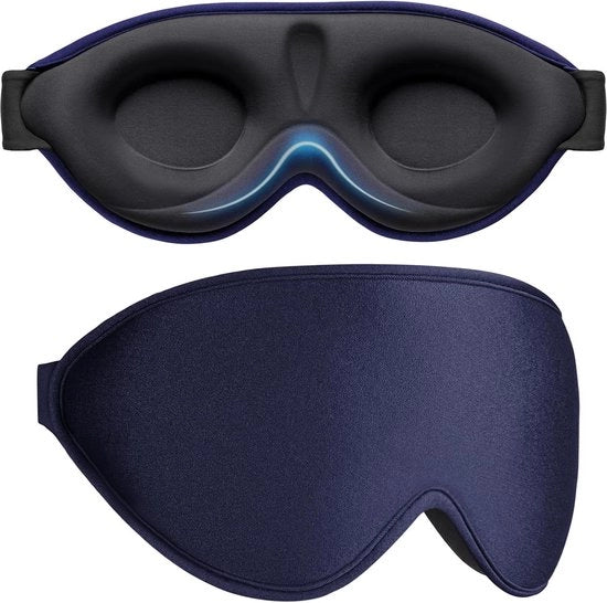 Maschera da Sonno Verdusterante per Uomini e Donne - Senza Pressione Sugli Occhi - Disegno Ergonomico 3D - Maschera Oculare Comoda per il Sonno
