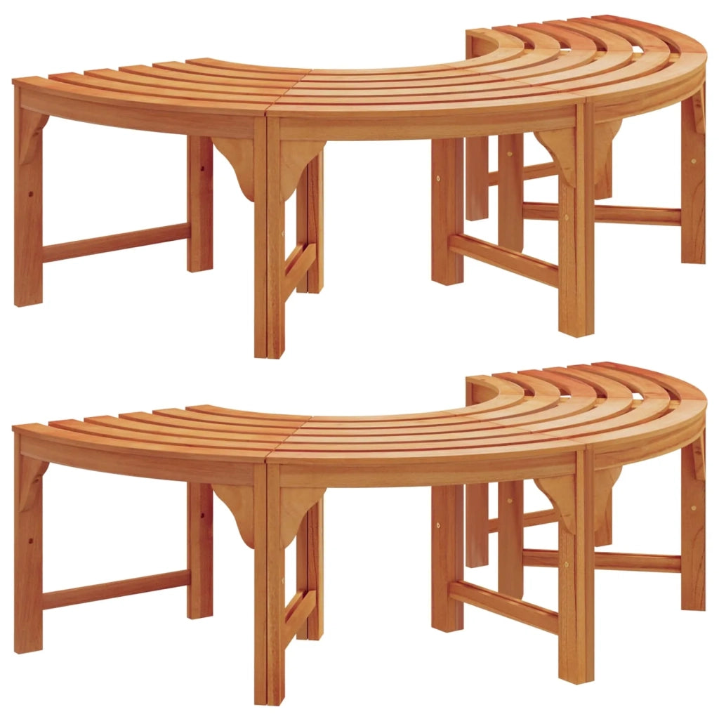 Panchina per Alberi 2 pcs Naturale 160 x 80 x 45cm 3324835