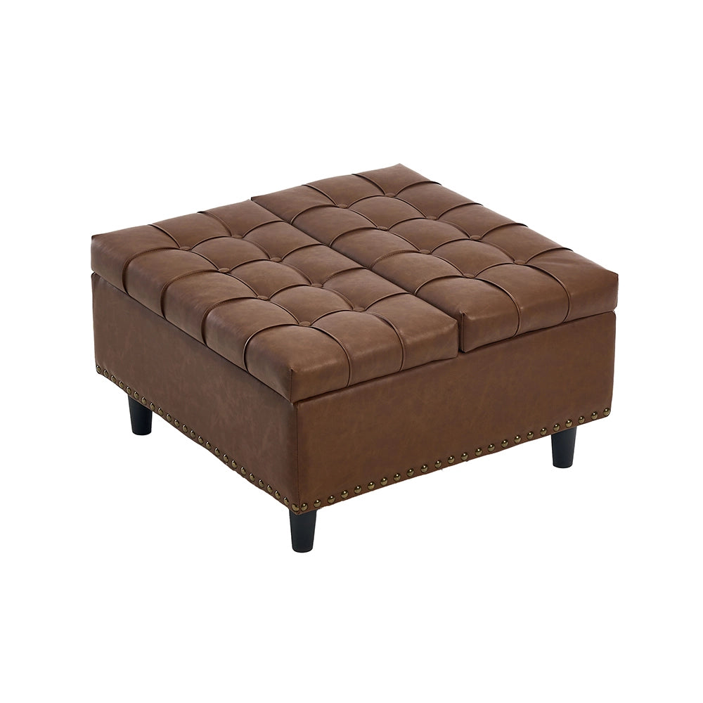 Panca-Xylo-Quadrata con spazio marrone PU salotto