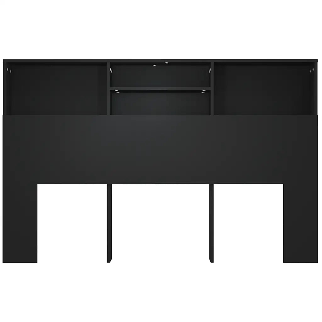 Testiera con Contenitore-Testata del letto Nero 160x19x103,5 cm
