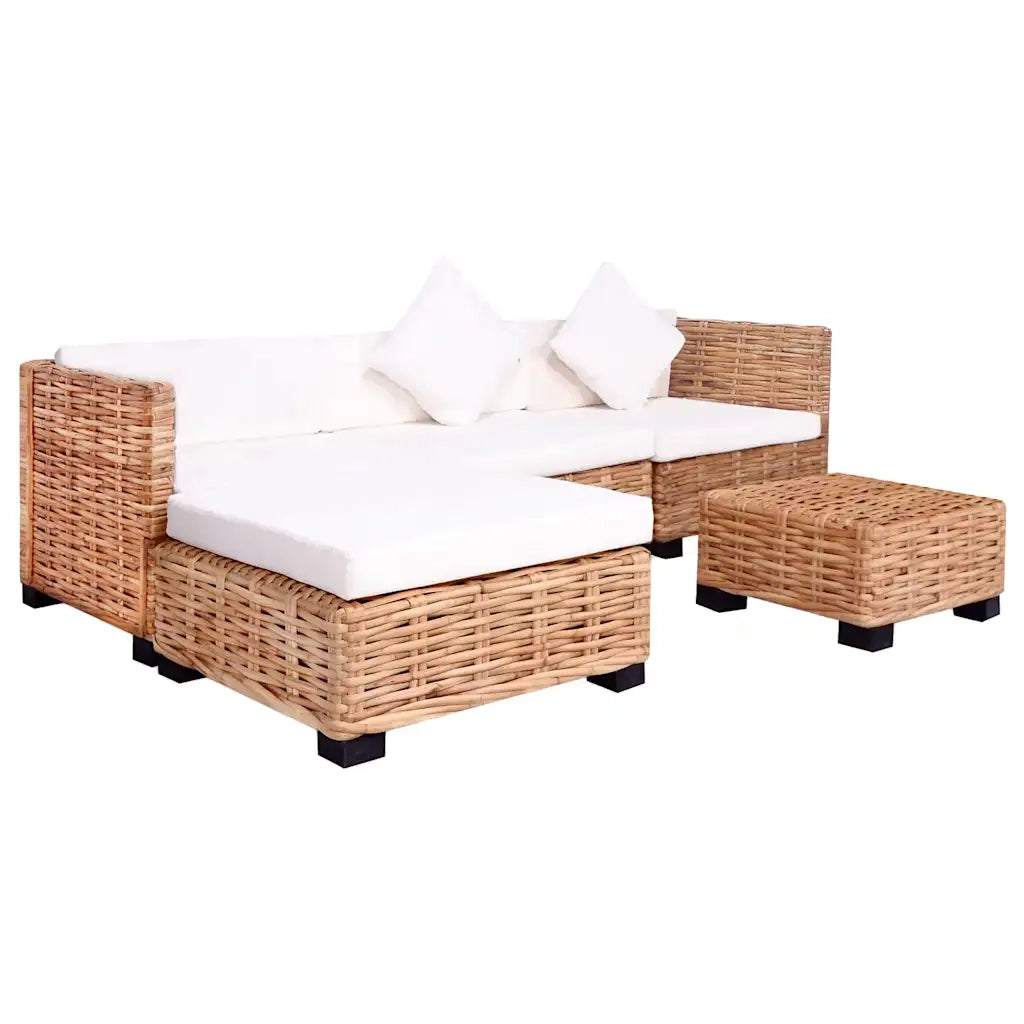 Set Divano 14 pz in Rattan Naturale cod mxl 39317