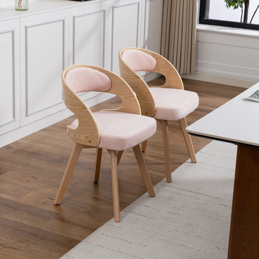SEDIA DA PRANZO Girevole 360° 44x41x75 cm Lino Rosa