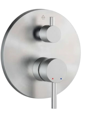 Miscelatore Doccia Incasso con Deviatore Acciaio Inox 304 Spazzolato – Cartuccia Ø35 mm