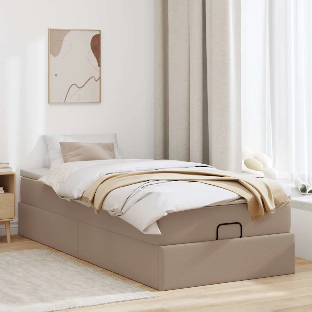 Struttura Letto Pouf con Materasso 80x200 cm Similpelle 3311010