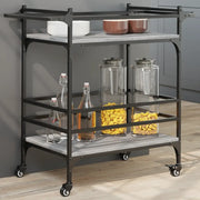 Carrello da Cucina-Scaffale per Cucina Grigio Sonoma 82x40x78,5cm Legno Multistrato