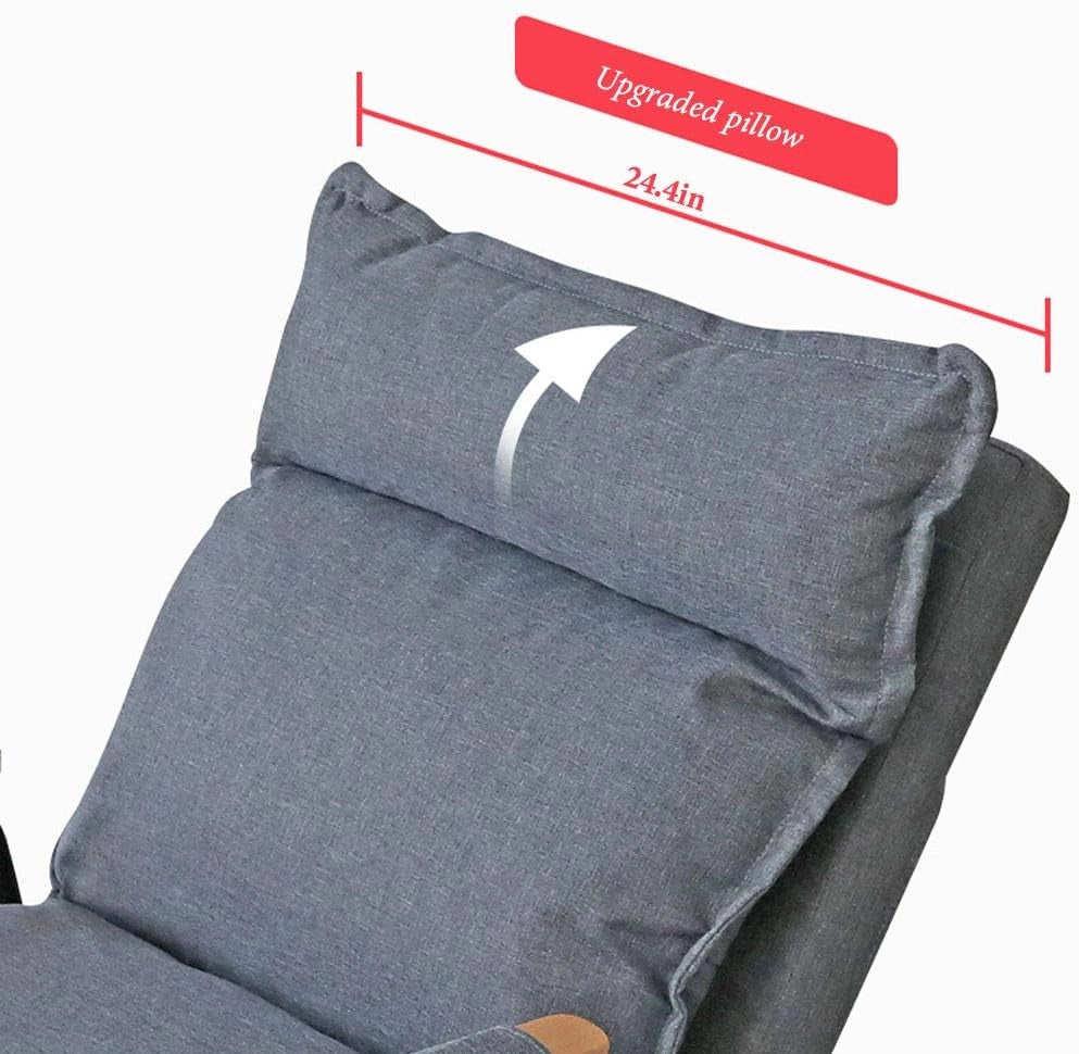 Sedia da Ufficio per Adulti con Poggiapiedi e Cuscino Lombare Massaggiante, Sedia da Gioco Ergonomica per E-Sport per Sedia Computer Imbottita Comoda Regolabile per la Casa (Zenzero)