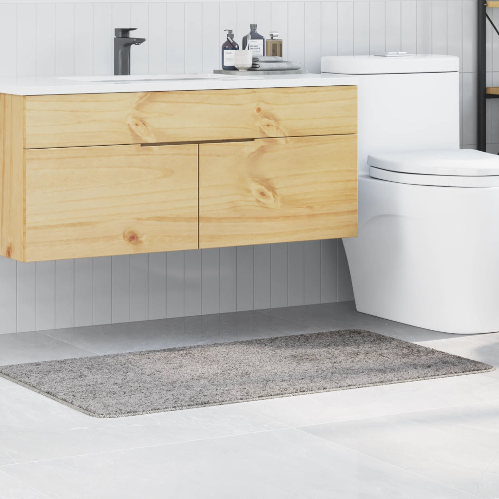 Tappetino da bagno rettangolare grigio 70x120 cm in polipropilene antiscivolo