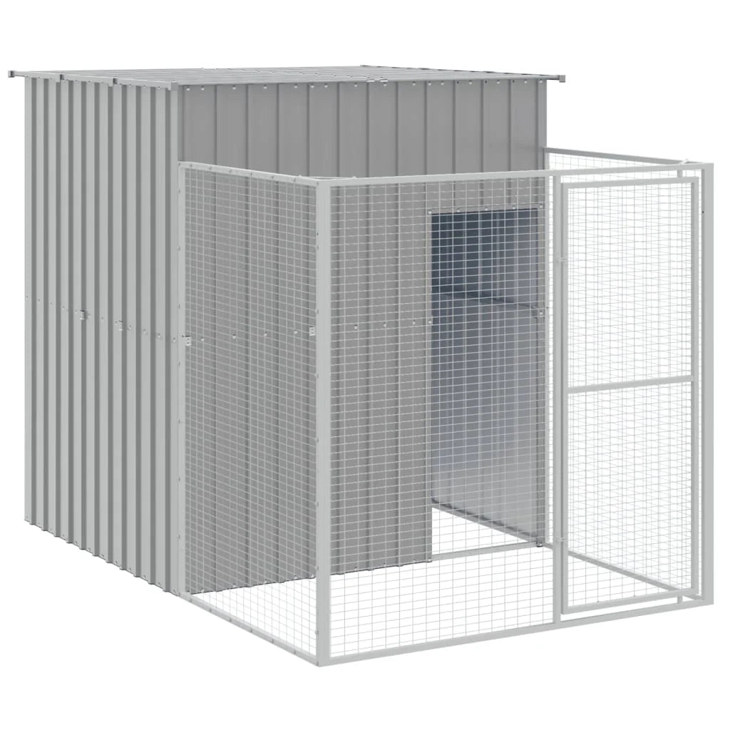 Cuccia per cani con recinto chiaro 165 x 863 x 181 cm grigio 02_0043500