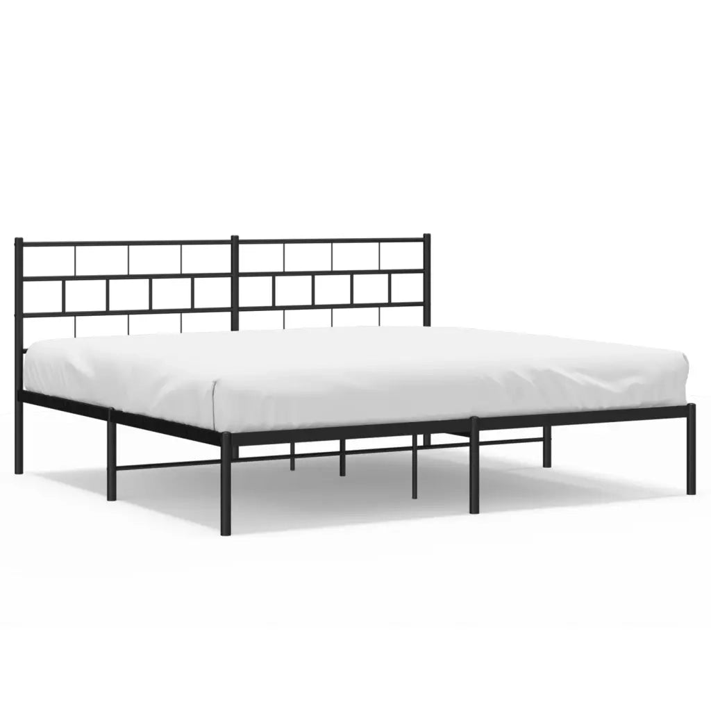 Giroletto con Testiera in Metallo Nero 180x200 cmcod mxl 83226
