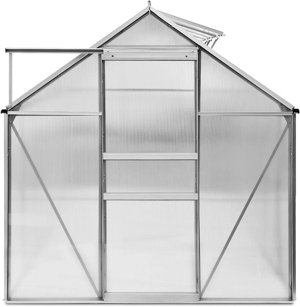 Serra in alluminio da giardino, 11,73 m³, incl. 4 finestre – 380 x 190 cm