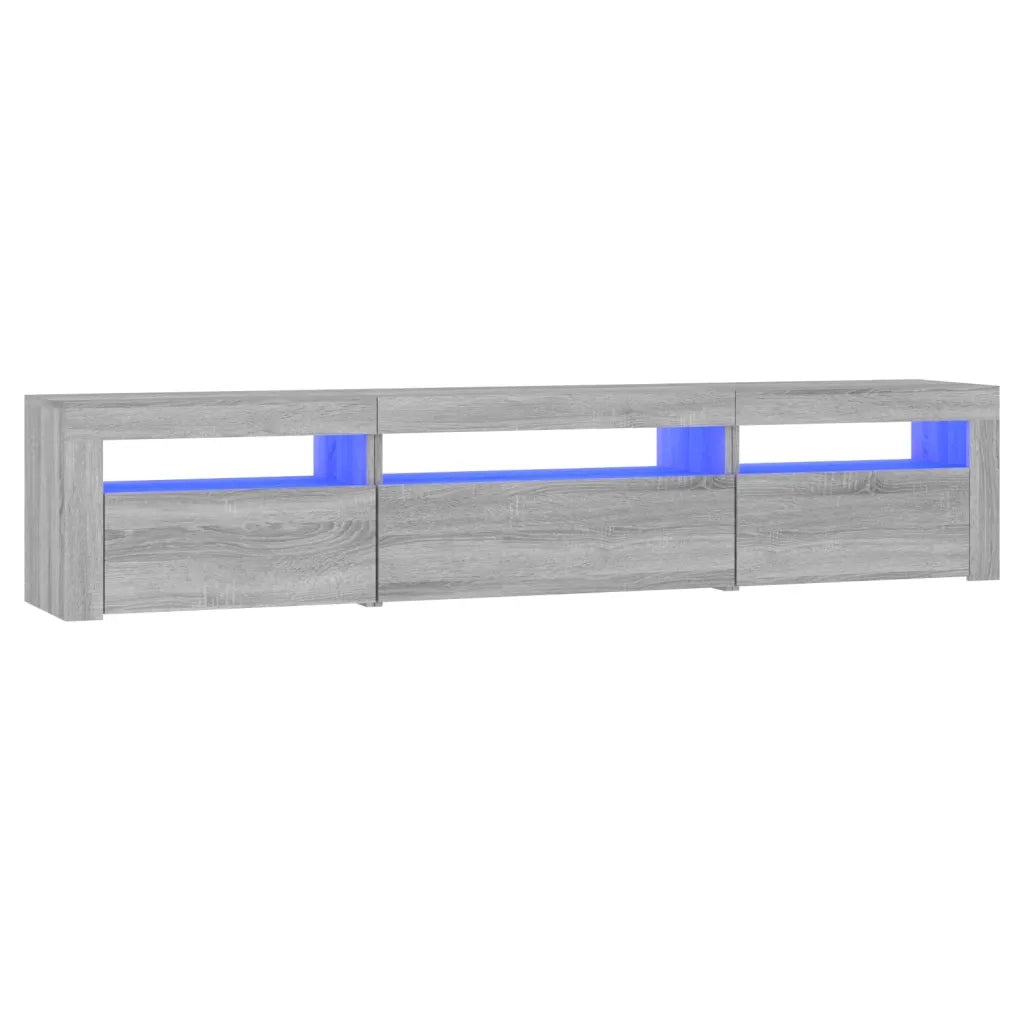 Mobile Porta TV con Luci LED Grigio Sonoma 195x35x40 cm cod mxl 24764