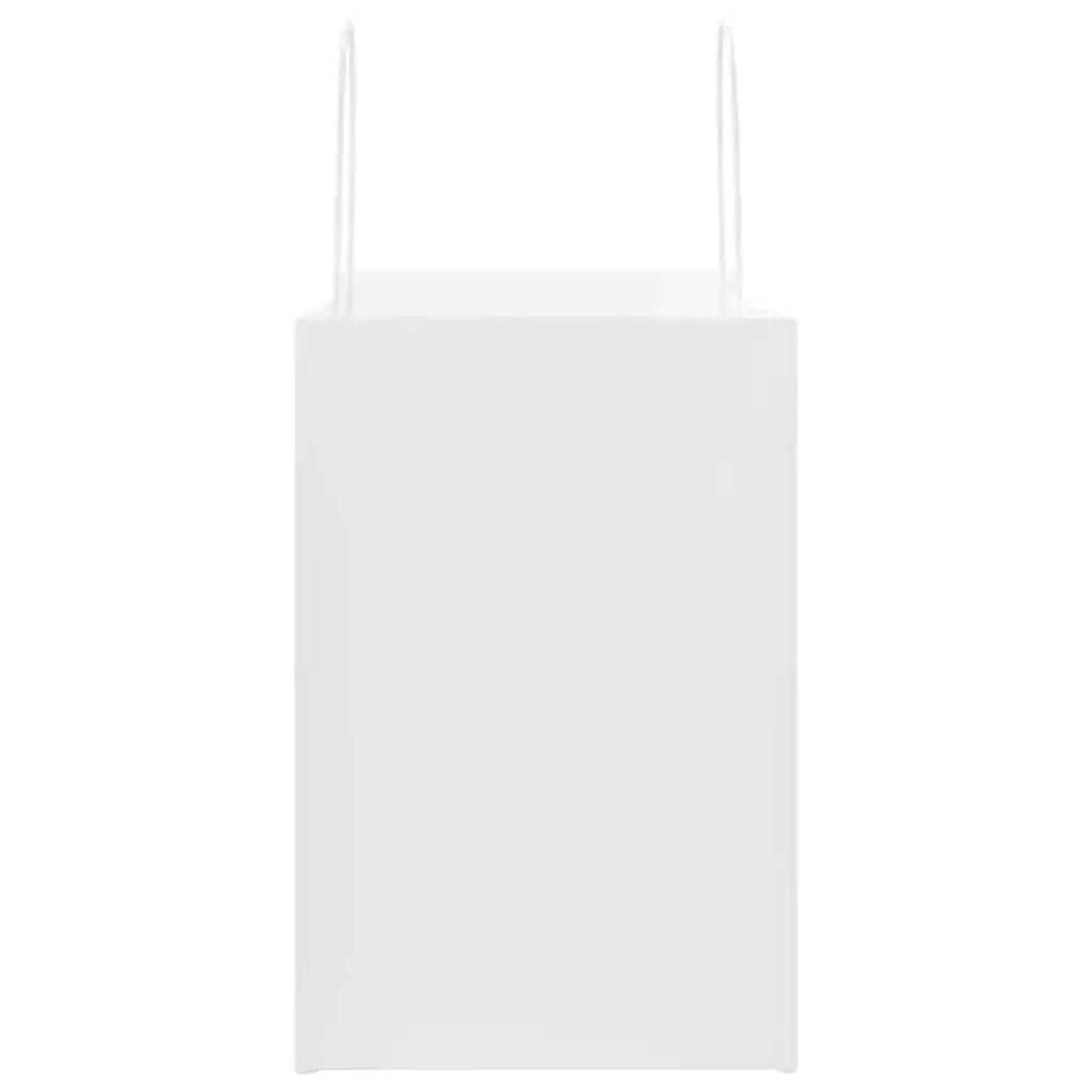 vidaXL Sacchetti di Carta 250 pz con Manici Bianchi 26x17x25 cm