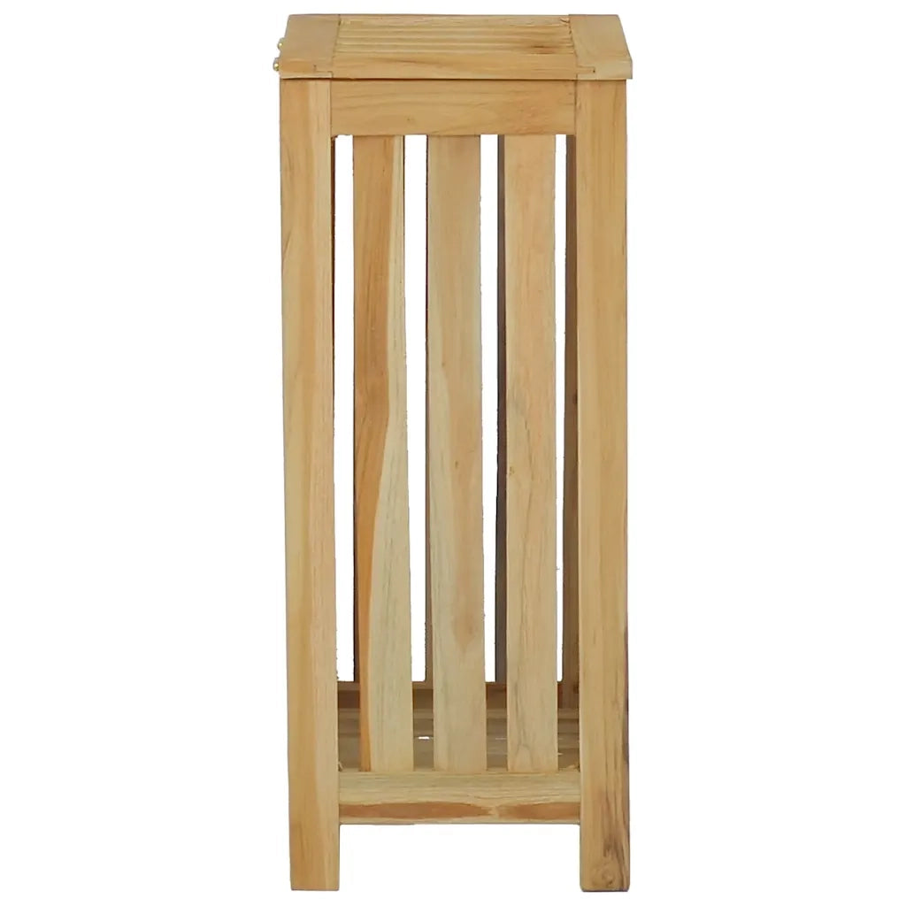 Cesto del Bucato 35x25x60 cm in Legno Massello di Teak 340758
