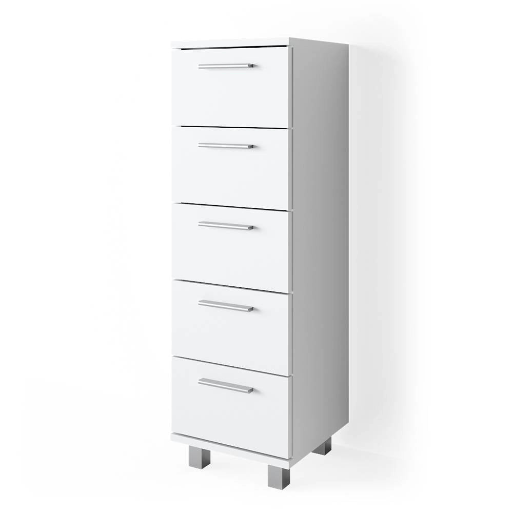 Vicco Cassettiera da bagno Bianco 30 x 95 cm