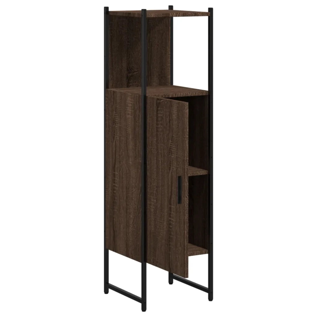 vidaXL Mobile da Bagno Rovere Marrone 33x33x120,5 cm Legno Multistrato