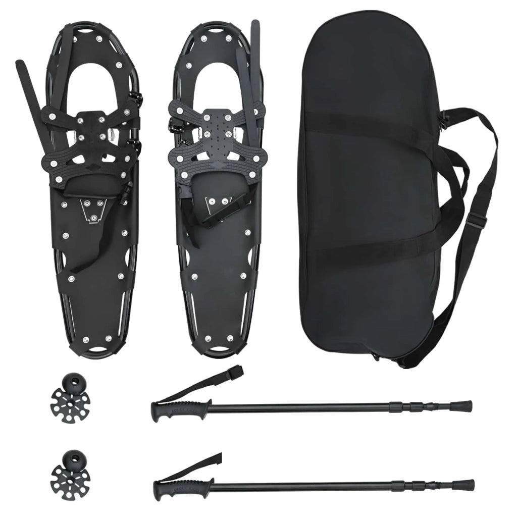 Racchette da neve 3 in 1 con bastoni da trekking Nero CFW9809847