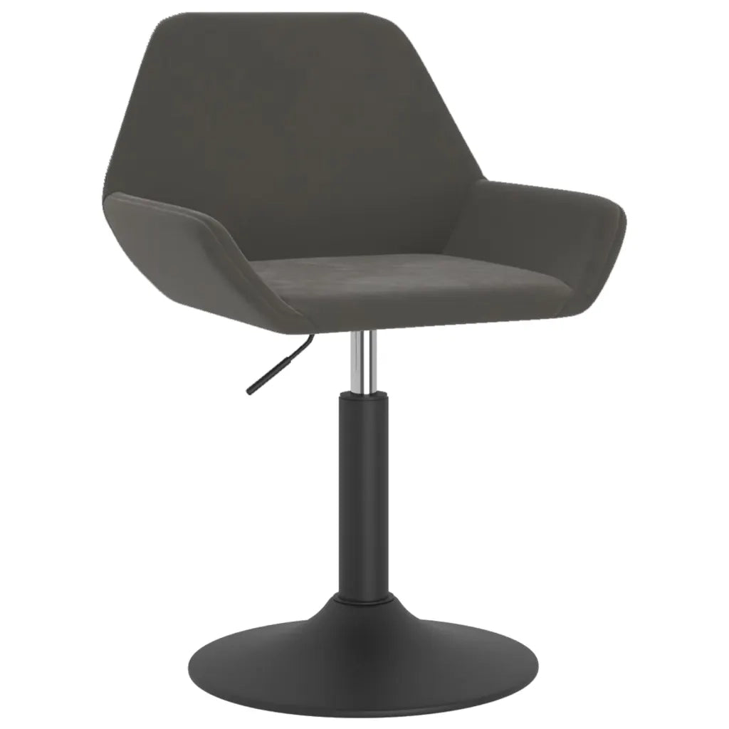 Sgabello da Bar Grigio Scuro in Velluto 339363