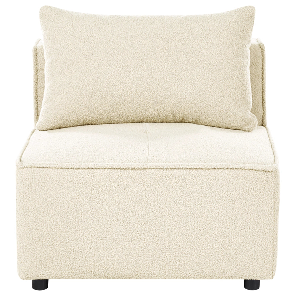 Poltrona modulare Boucle Modulo 1 posto bianco sporco stile moderno