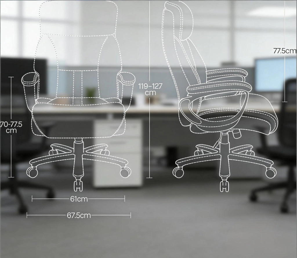 SEDIA UFFICIO Ergonomica 86x72x127 cm Nera in Metallo e PU
