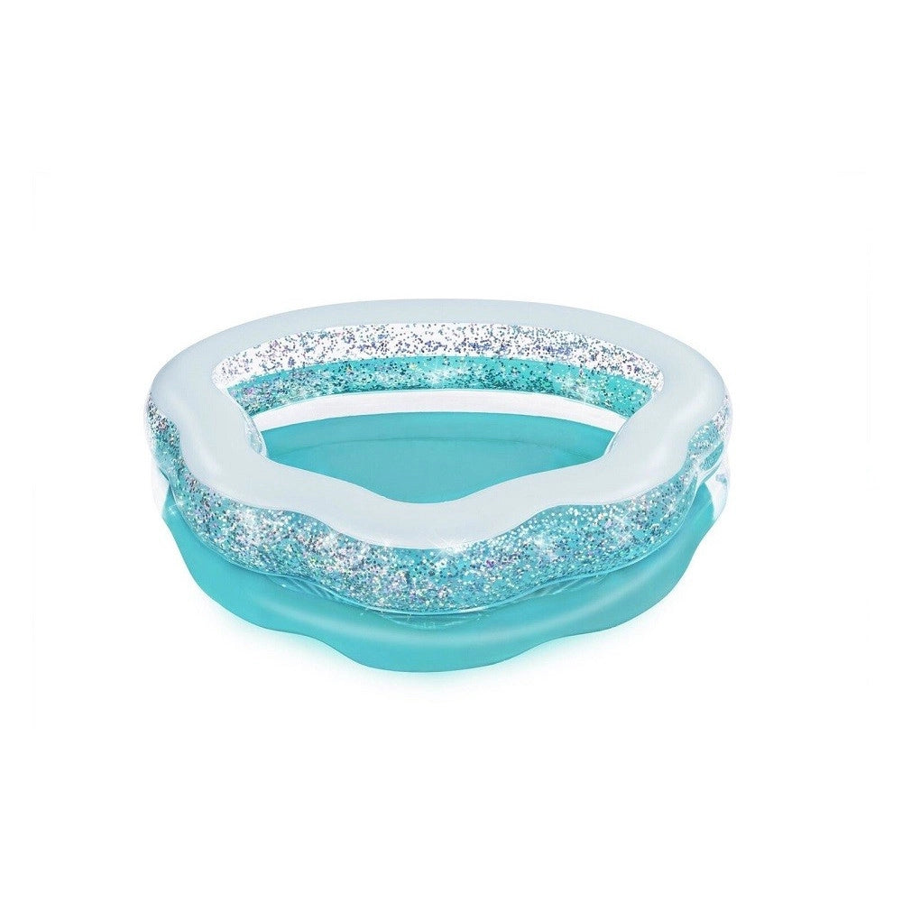 Trade Shop - Piscina Gonfiabile Tonda Conchiglia Scintillante 150x127x43cm Per Bambini 52489 -