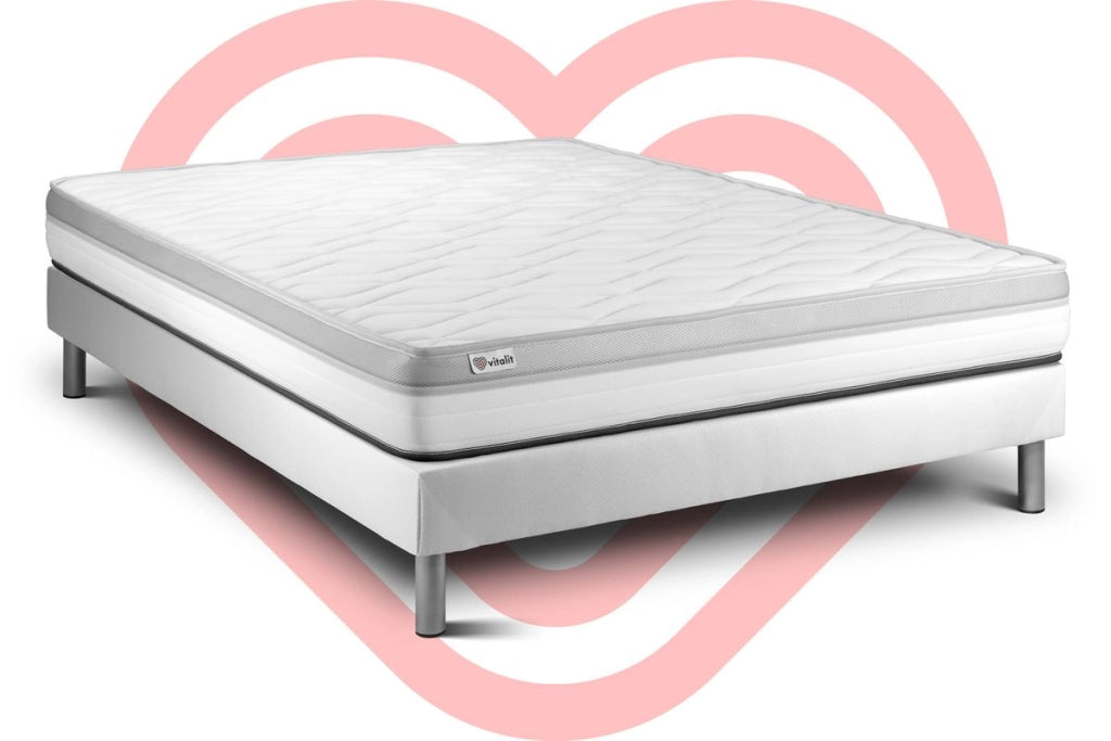 Letto con materasso VITAL RELAX 140 x 220 cm Rete kit Bianco